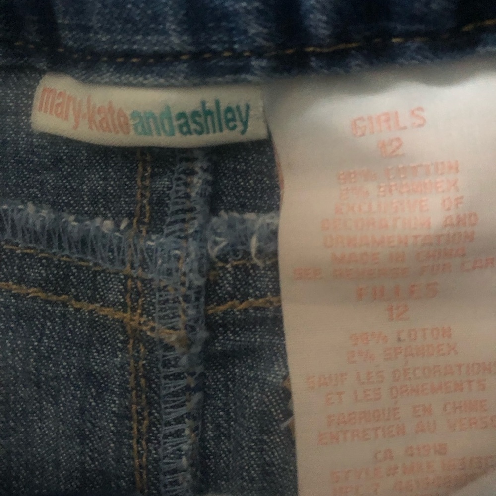 Billabong Blue + Mary-Kate & Ashley Denim Jeans Skirt Contrast Stitching